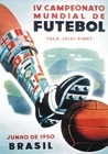 VINTAGE "1950 FOOTBALL WORLD CUP ADVERTISING PLAQUE, POSTER, RETRO PLATE