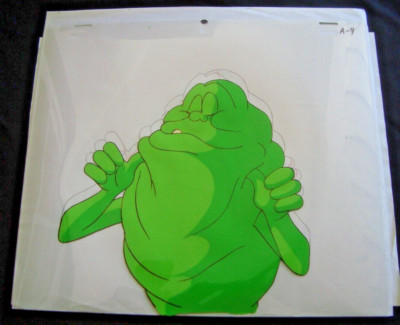 THE REAL GHOSTBUSTERS Cartoon Animation Cel Slimer 1E