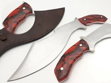 RARE CUSTOM CAMP TACTICAL HUNTING SURVIVAL FULL BOWIE KNIFE RESIN HANDLE SHEATH