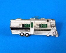 Travel Trailer Camper Rv Vintage Pin Enamel Lapel Hat Tac Camping Nos