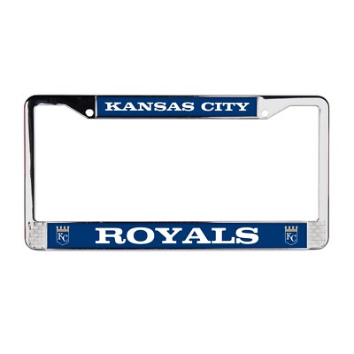 Kansas City Royals MLB 3D Polyurethane Domed Chrome License Plate Frame Car-SUV