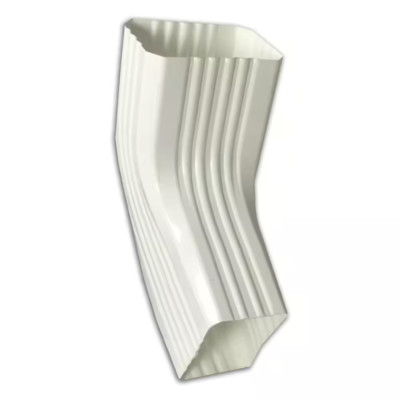 3 In. X 4 In. White Vinyl Downpipe - A/B Elbow