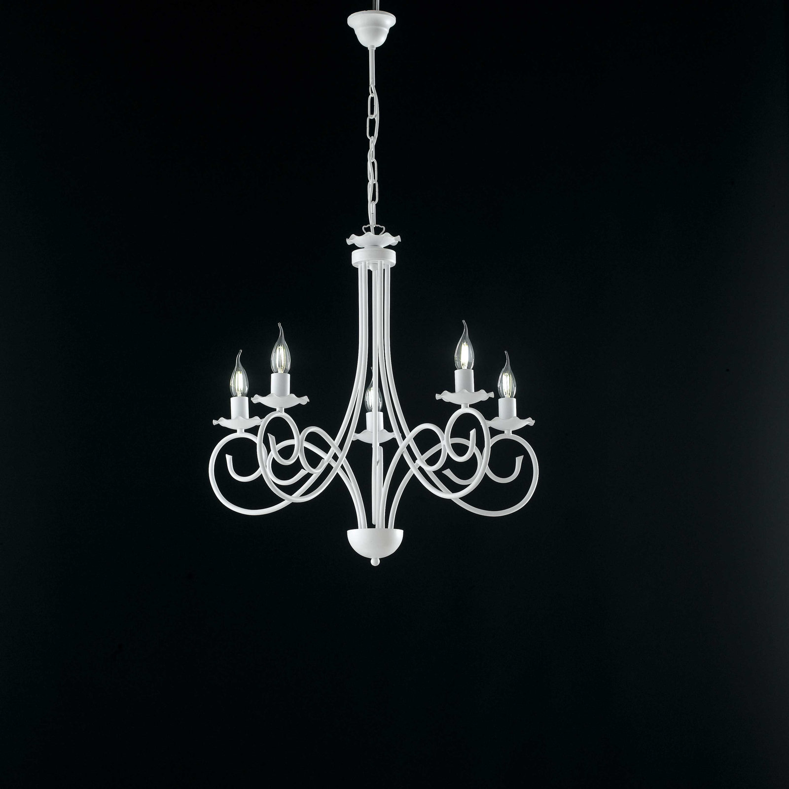 Be Light Lampadario medio con struttura in metallo dalle linee classiche Alma Bi