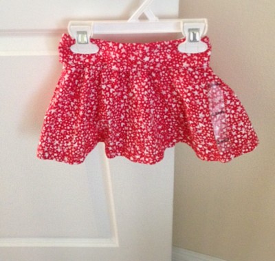 First Impressions Girls 100% Cotton Red Tutu Skirt 12 months New with Tag