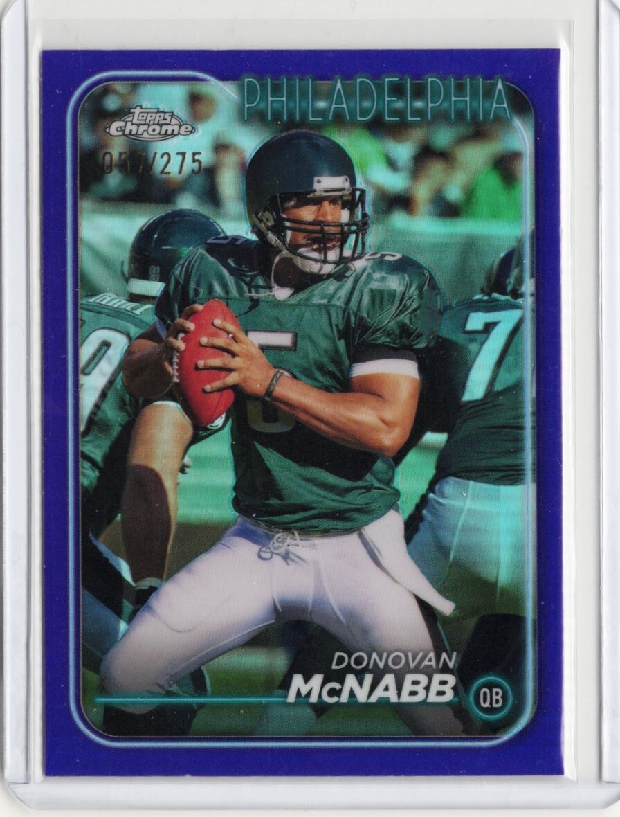 【ヴィンテージ】ドノバン・マクナブ McNABB パッチ＆ボールカード NFL 2024 Topps Chrome Football Donovan McNabb /275 Purple