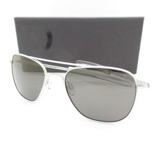 RANDOLPH ENGINEERING AVIATOR MATTE CHROME BAYONET POLAR GREY GLASS SUNGLASSES