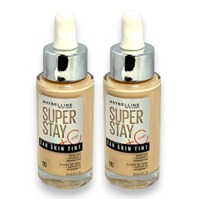 Maybelline Super Stay 24H Skin Tint + Vitamin C -110- New; LOT OF 2