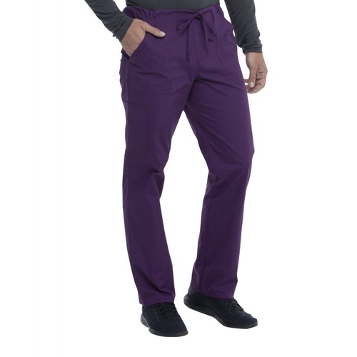 Scrubstar Unisex Stretch Solid Drawstring Medical Scrub Pants Eggplant 2XL - Picture 4 of 6