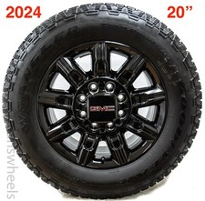 4 New Gmc Sierra 2500 3500 Hd 8 Lug 20 Gloss Black Wheels Rims Tires 84830458