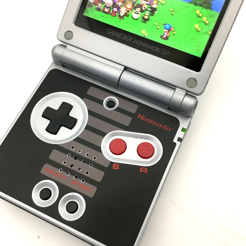 NES Gray 10 Levels Backlight V2 IPS LCD Panel Game Boy Advance SP GBA SP Console - Image 2 of 4