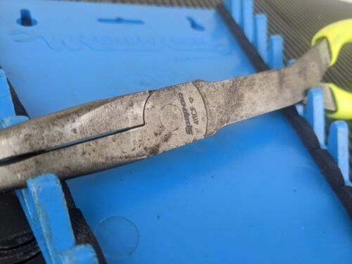#az153 Snap On Tools 411CF Long Neck 35° Hi Viz HIVIZ YELLOW Needle Nose Pliers - Picture 2 of 17