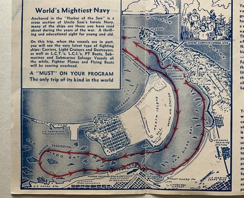 Vintage Tanner Grey Line Bus Sightseeing Brochure 1940/50's San Diego Boat Tours - Picture 6 of 12