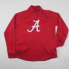 Alabama Crimson Tide Colosseum 1/4 Snap Sweatshirt Womens Medium Red Fleece