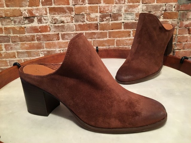 frye suede mules
