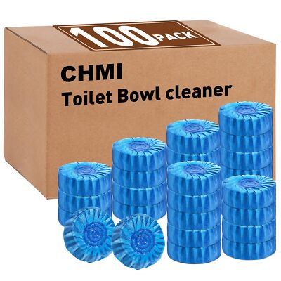 100 Pack Toilet Bowl Cleaner Tablets Long-lasting Bathroom Toilet Tank Cleane...
