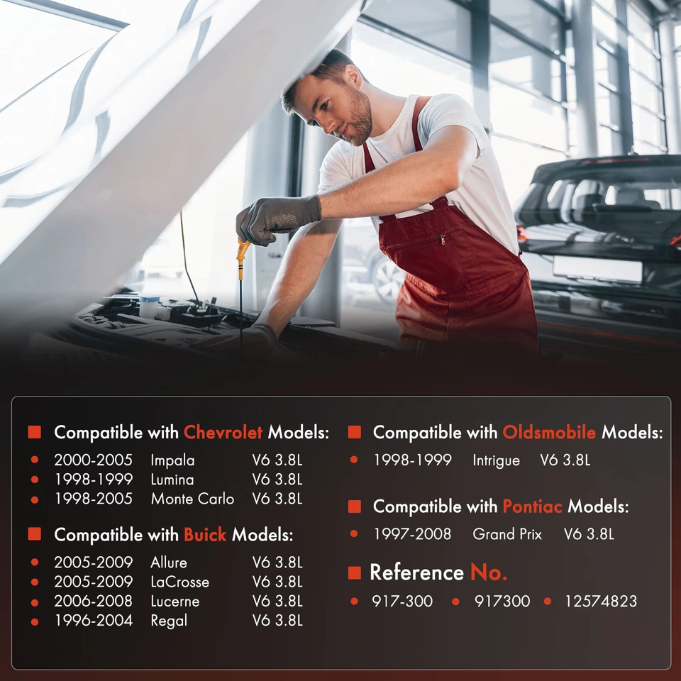 Vareta de óleo do motor para Chevrolet Impala Buick Regal LaCrosse Olds Pontiac 3.8L - Imagem 2 de 4