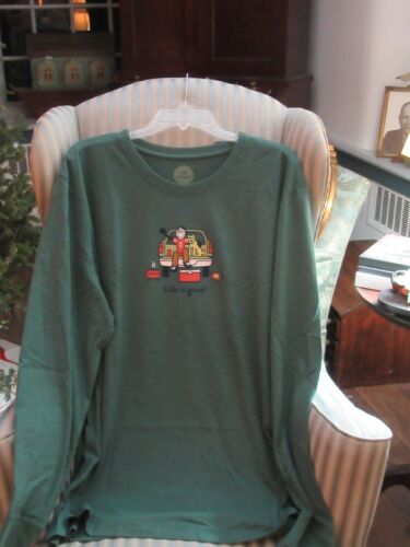 NEU MIT ETIKETT LIFE IS GOOD HERREN ""HECKKLAPPE FUSSBALL..." L/S ZERKLEINERER T-SHIRT (XXL) - Bild 2 von 4