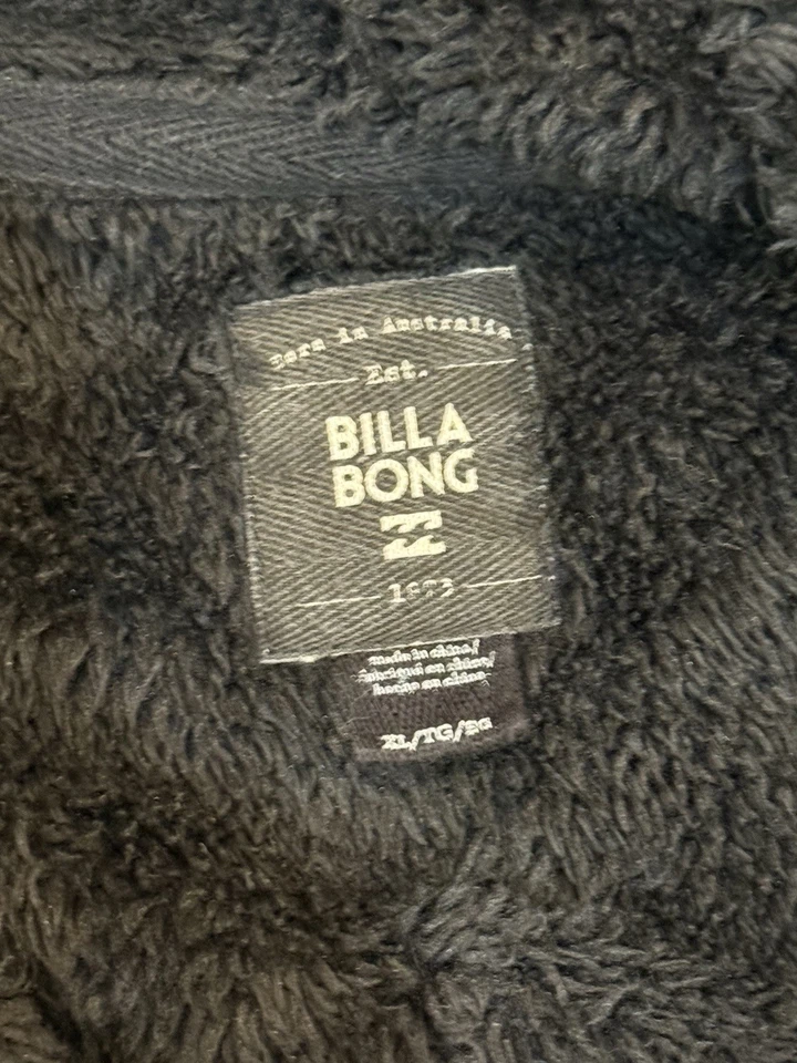 Chaleco con capucha Billabong negro sin mangas mullido polar con cremallera talla XL para mujer Foto 4 de 4