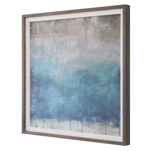 Uttermost 32346 Serenity Paused 45" x 45" Framed Abstract Drawing - Blue - Picture 3 of 5