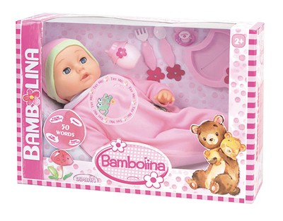 Idena Sprechendes Bambolina Sweet 46cm 50 Wörter Sprechpuppe Puppe Babypuppe neu