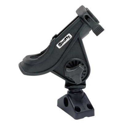 Scotty 280 Bait Caster/Spinning Rod Holder w/241 Deck/Side Mount - Black - Image 1 of 2