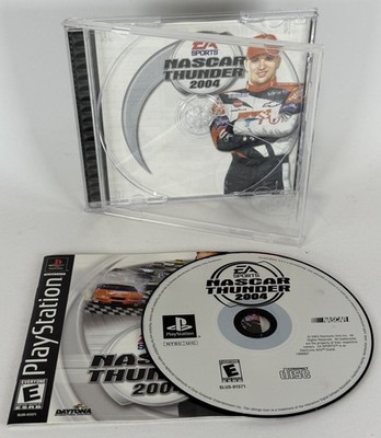 NASCAR THUNDER 2004 - SONY PLAYSTATION 1 PS1 - COMPLETE *TESTED & WORKING*