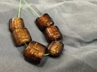 Silver Lined Lampwork Brown Square Beads, 12mm, 6 Count, 3 Inches — photo 1
