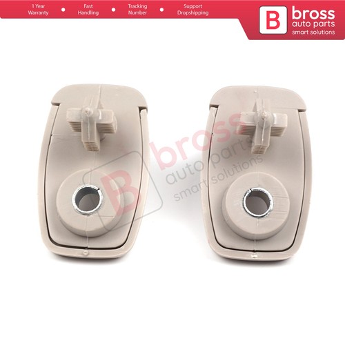 2X Sun Visor Holder Clips Hook Beige 735566854 For Fiat Ducato 250 Boxer Jumper - Afbeelding 6 van 10