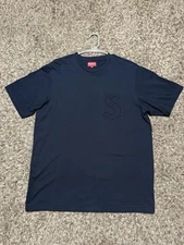 Supreme Laser Cut S Logo Pocket Tee Size SS21 NYC BOGO Navy Blue - Medium