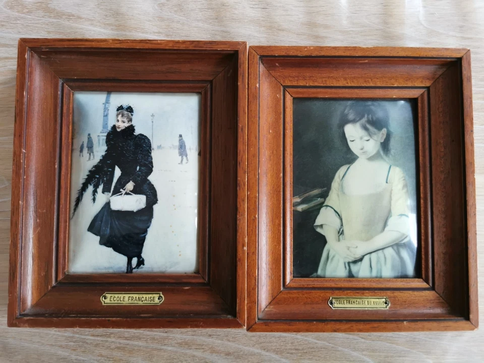2 Anciens petits tableaux Emaux Procédé HELCA Martelé : - Photo 1/4