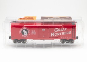 Menards 279-5257 O Gauge Great Northern Boxcar #7562 (RED) Sealed NEW IN BOX 