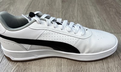 【LOCAL MANSION】★送料・関税込★white gumsole sneakers Puma Men Court Ravine Classic White/Black Leather Sneaker