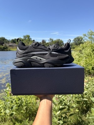 Men's Christian Dior CD B22 Trainer/Sneaker Black Reflective Brand New In US 10!