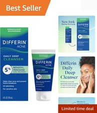 Deep Cleanser with 5 Benzoyl Peroxide - Gentle Acne Treatment for Daily Use