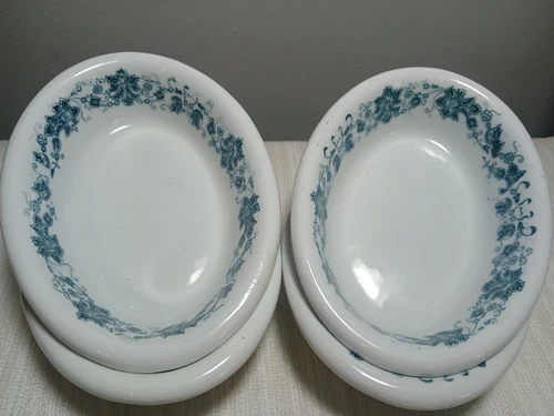 Set of 4 Vintage Shenango China Plates – L. Barth & Son NY – Restaurant Ware USA