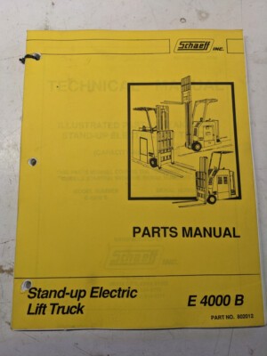 SCHAEFF FORK LIFT TRUCK SERVICE REPAIR PARTS LIST BOOK MANUAL E 4000 B CATALOG