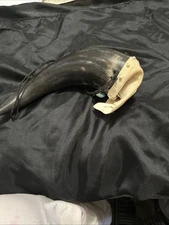 antique gun powder flask Horn 