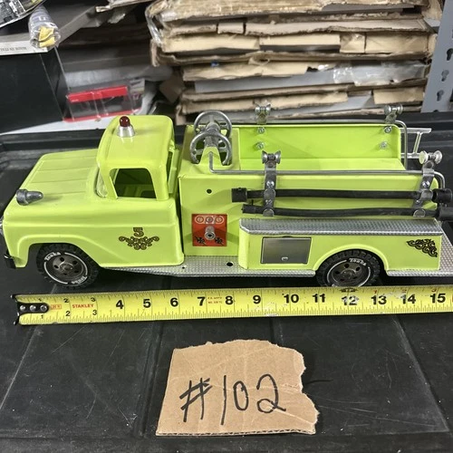 Custom Green Tonka Suburban Pumper Fire Truck Read