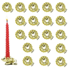 Christmas Tree Candle Clip Silver Candle Holders Clip Candlestick Holders Bul...