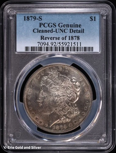 1879-S $1 Morgan Silver Dollar PCGS Genuine UNC Detail | Rev of 1878