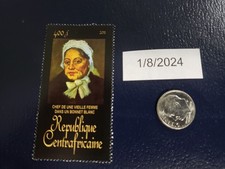 Head of a Peasant Woman in White Van Gogh 2011 Republique Centrafricaine Stamp