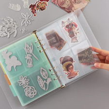 10 Sheet Binder Pockets Inserts with Four Pockets A5 Size 6 Hole Binder Folde...