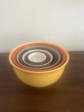 Vtg Gibson Rainbow 8-Pc. Set Porcelain Nestin...