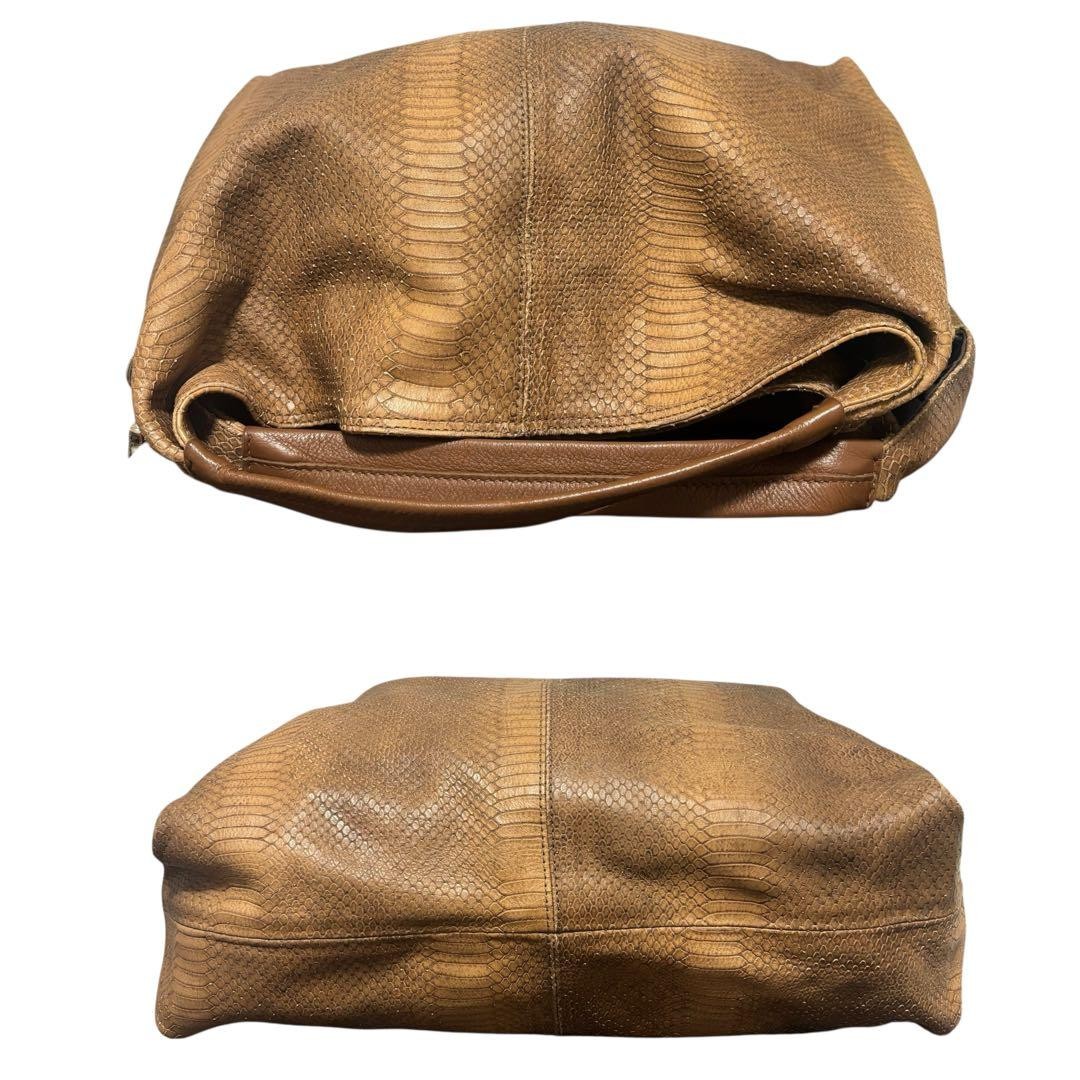 FURLA Python Pattern Leather Large 2Way Shoulder … - image 5