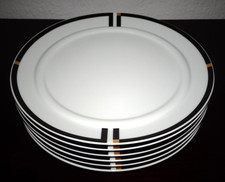 Rosenthal Cupola Nera Studio-Linie 6 wunderschöne Kuchenteller 21 cm in 1.Wahl