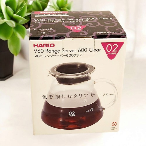 Hario V60 Range Server 600 ml Clear Glass XGS-60 TB Beehive Handled Japan NIB