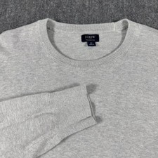 J.Crew Men  s 100 Cotton Crewneck Sweater in a classic heather gray color