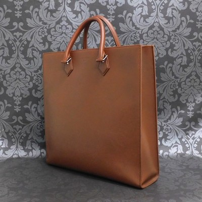 LOUIS VUITTON Nomade Sac Plat Leather Brown Handbag Tote bag M51217 #8 Rise-on