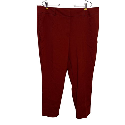 #ad Anne Taylor Red Rust High Waisted Women#x27;s Trousers size 16 $20.00
