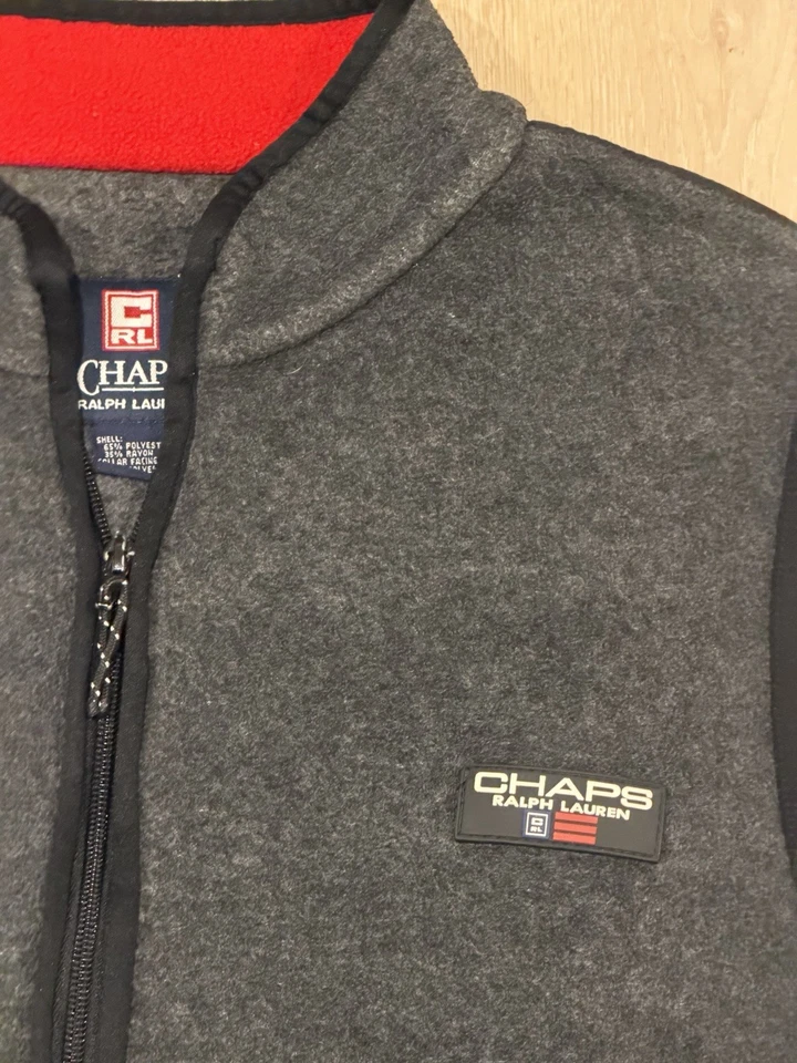 Жилет CRL Chaps Ralph Lauren большой флисовый мужской куртка на молнии - Изображение 3 из 4